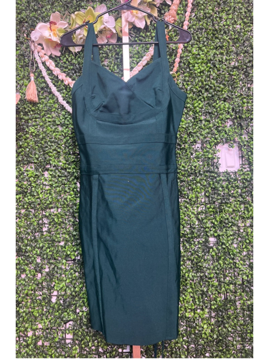 WOW COUTURE Dresses & Skirts - Women's WOW COUTURE Dark Green Bandage BodyCon Mini Above Knee Dress Large